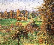 Camille Pissarro Autumn morning, a large walnut oil painting artist